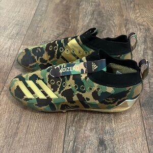 adidas Adizero Men's Camouflage Green and Gold Athletic Shoes